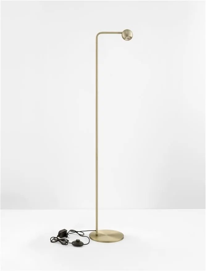 Lampa de podea cu spot LED SFERA aurie