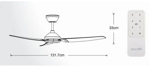 Ventilator de tavan Lucci air 21616249 POLIS IP55 alb + telecomandă