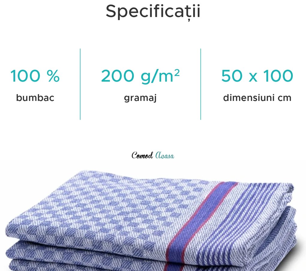 Prosop de lucru TOM 50 x 100 cm, 100% bumbac