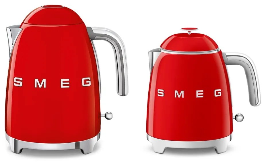 Ceainic electric roșu din oțel inoxidabil 800 ml Retro Style – SMEG