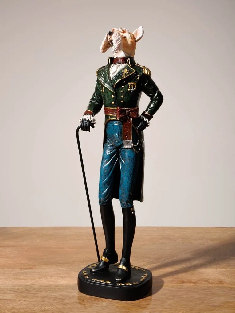 Statuie decorativă câine din rășină, H47 cm, "Dogmodore"