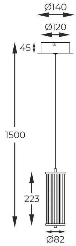 Pendul, Lustra suspendata LED CCT si telecomanda Cally