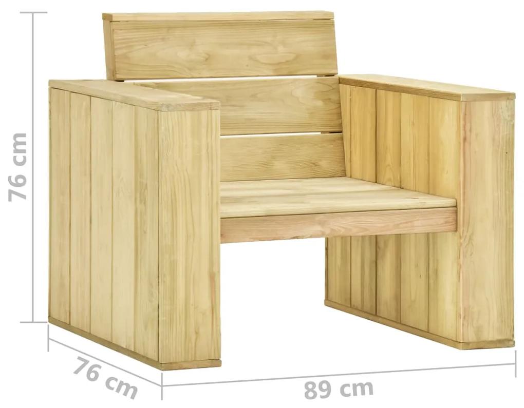 Scaun de gradina, 89 x 76 x 76 cm, lemn de pin tratat 1