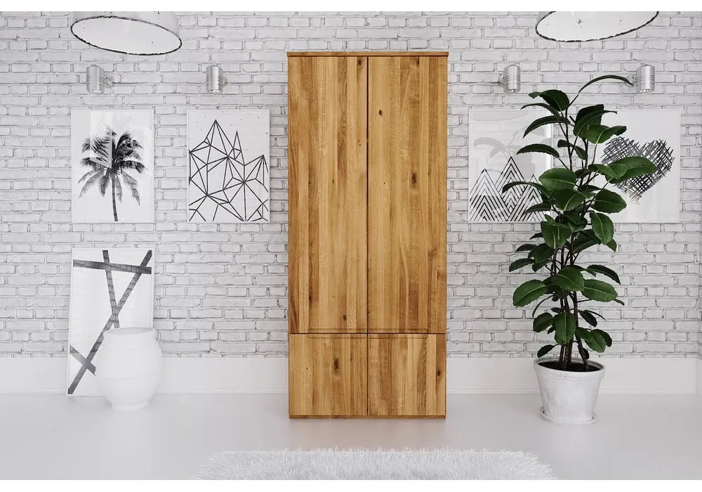 Dulap de stejar 90x206 cm Vento 2 - The Beds