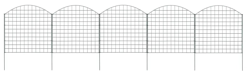 vidaXL Set gard de grădină arcuit, verde, 77,5 x 78,5 cm