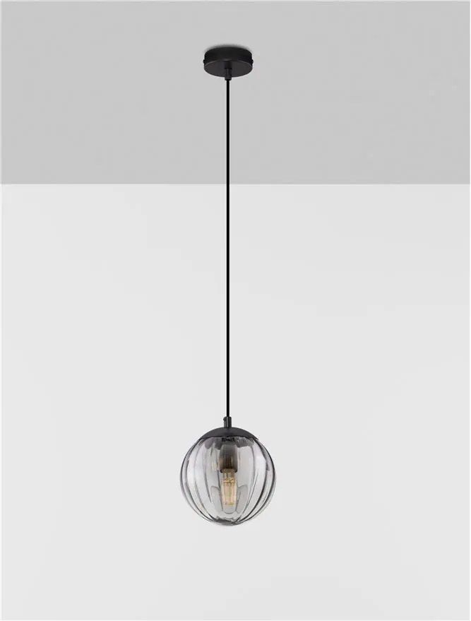 Pendul modern, Metal, Negru, Sticla, Fumurie, ABBACUS