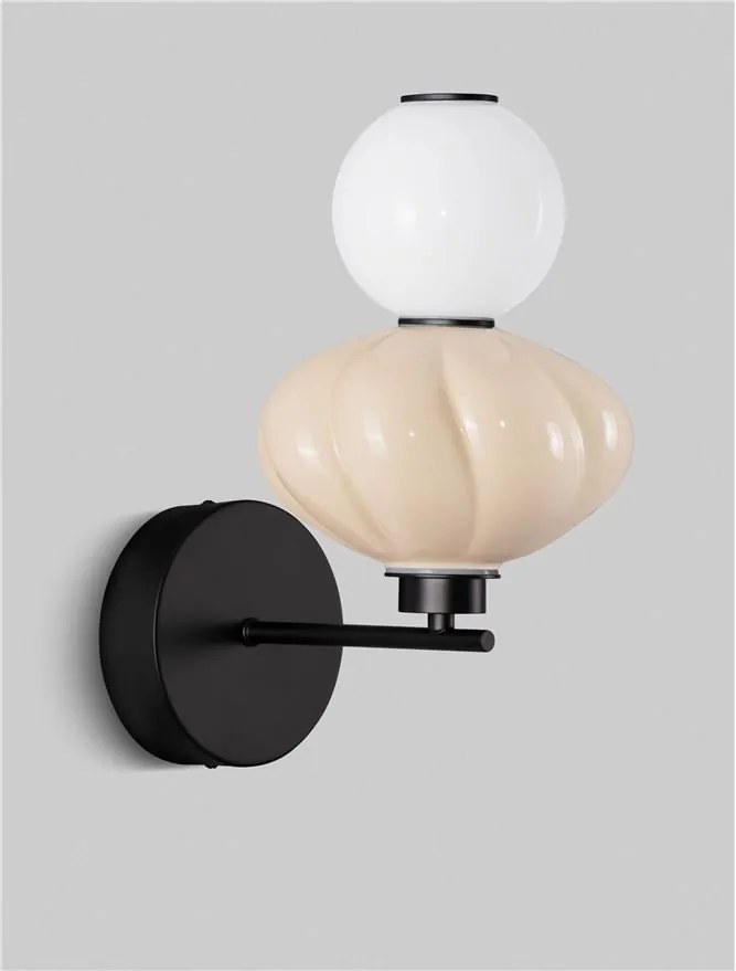 Aplica de perete LED decorativa ceramica Alb, Bej, ONETA
