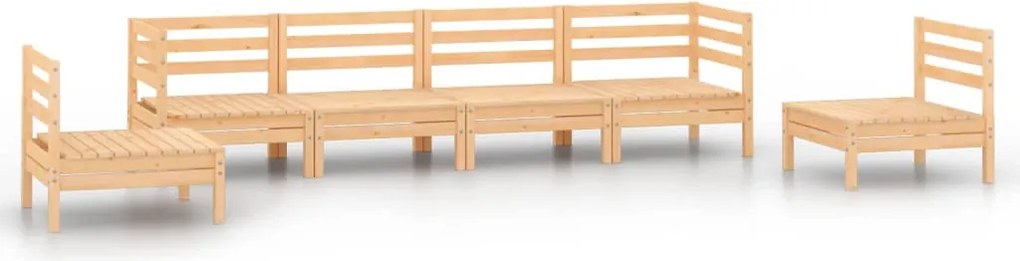 vidaXL Set mobilier de grădină, 6 piese, lemn masiv de pin