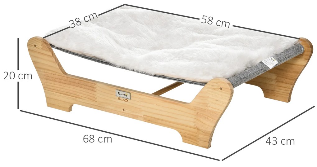 Casuta pentru pisici PawHut, perna detasabila, 68x43x20cm | AOSOM RO