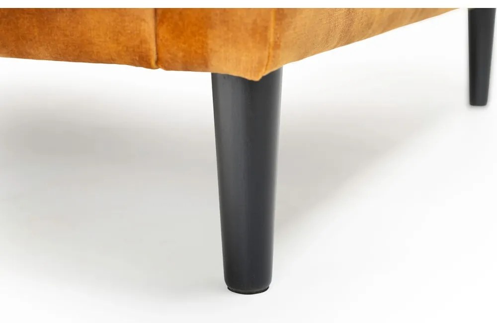 Canapea galbenă din catifea 153 cm Adagio - Scandic