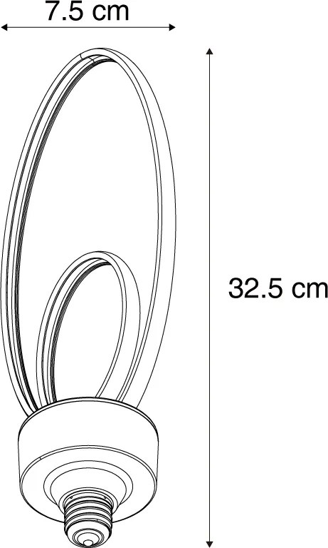 Bec decorativ LED E27 negru 6W 450 lm 3000K