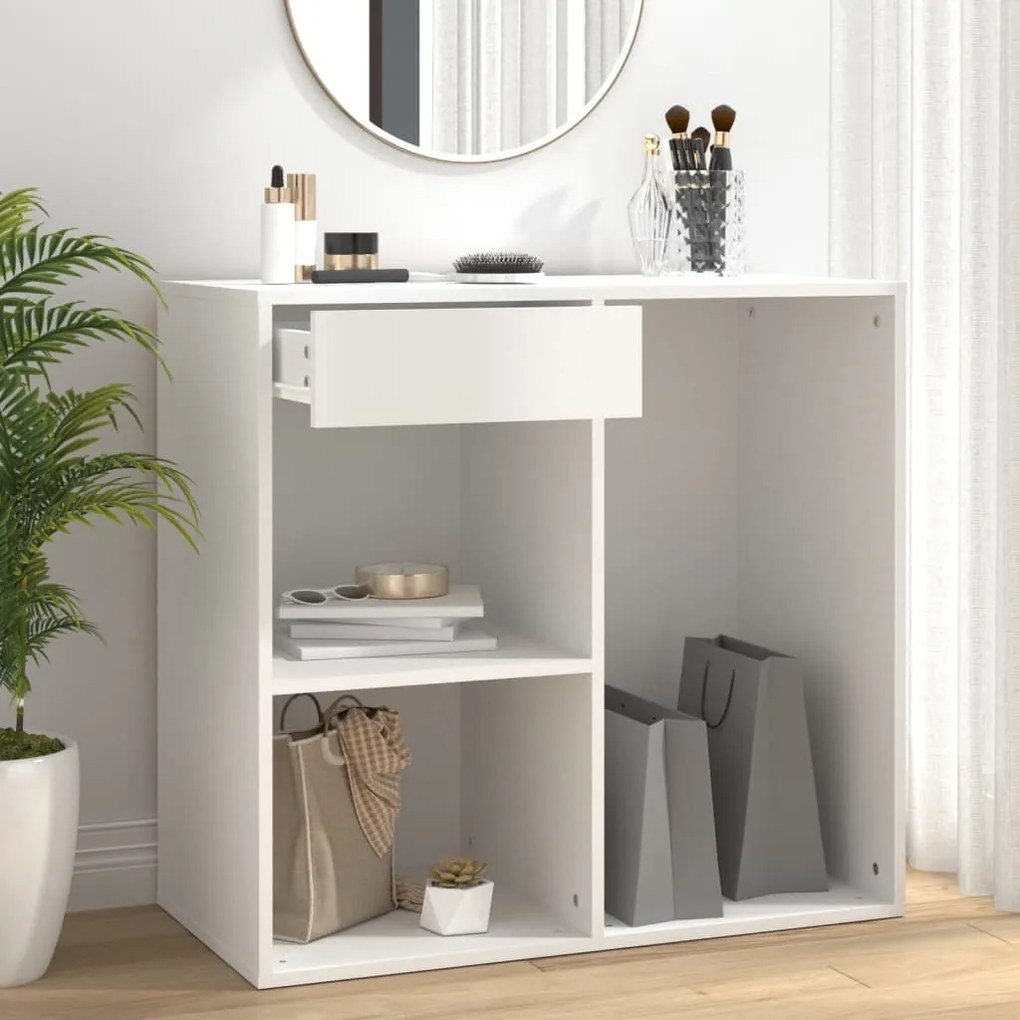 vidaXL Dulap de cosmetice, alb, 80x40x75 cm, lemn prelucrat