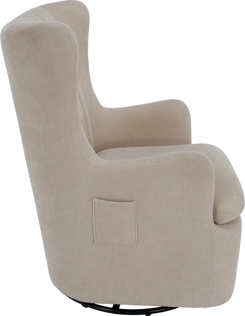 Scaun pivotant de relaxare, gri-bej, MAREN