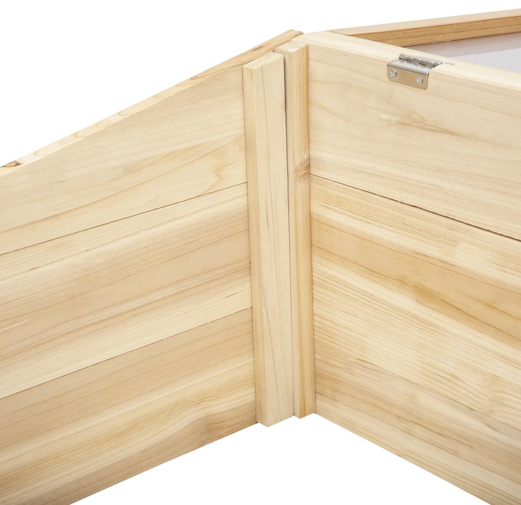 Seră de lemn Outsunny Frigider Seră Frigider Sistem de grădinărit și grădinărit pentru balcon, 100 x 50 x 35 cm, Natural, Molid, placă PC | Aosom Romania