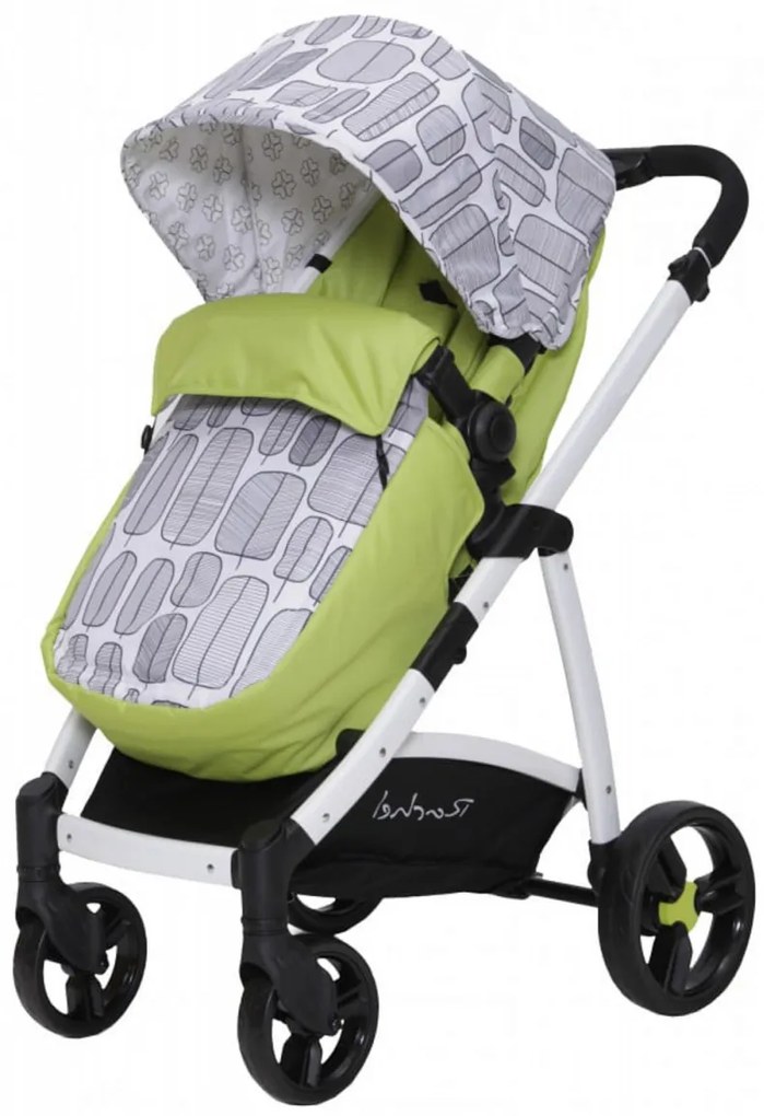 Carucior nou nascuti 2 in 1 NOVOKIDS™ Rachel PRO, Cu geanta bebe inclusa, Cadru aluminiu, Plasa insecte, Maner reglabil pe inaltime, Verde Aprins