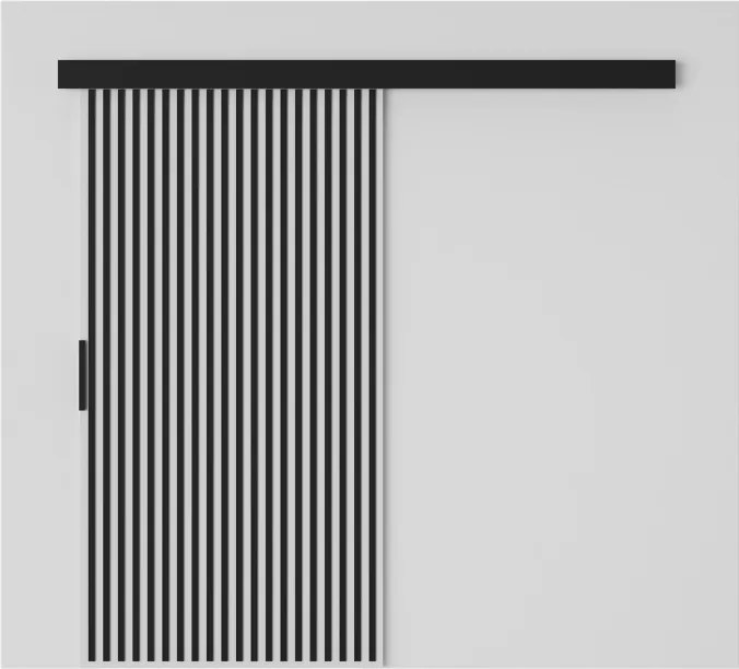 Ușă glisantă Perion – 106x1.6x205 cm – Alb / Negru
