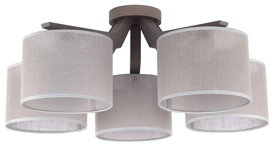 Lustra aplicata DOVE GRAY 5xE27/60W/230V