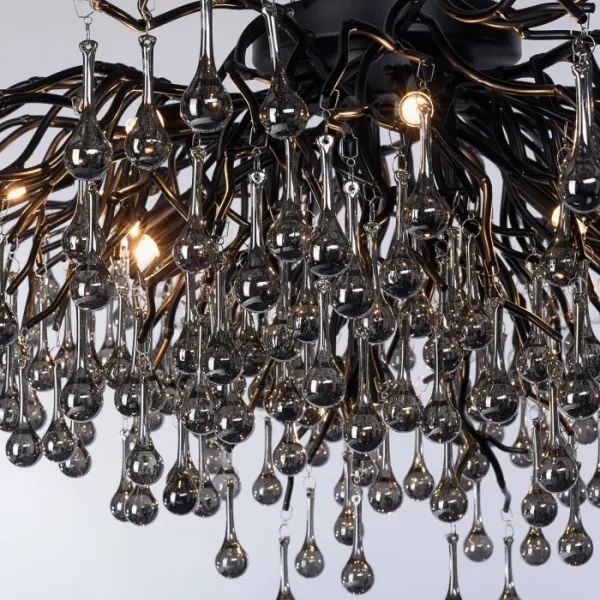 Paul Neuhaus 8092-18 - Lustra aplicată ICICLE, 14 x G9/40W/230V, Ø 100 cm, negru