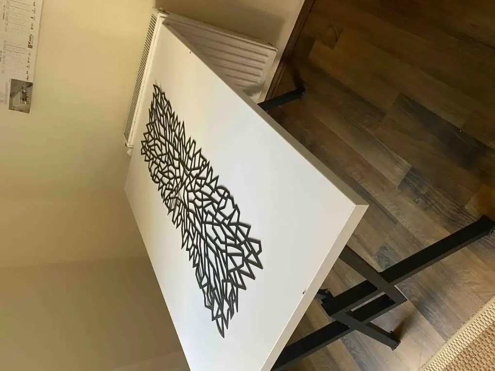 Masa bucatarie  texturata, Alb,120x80x75 cm, 30409