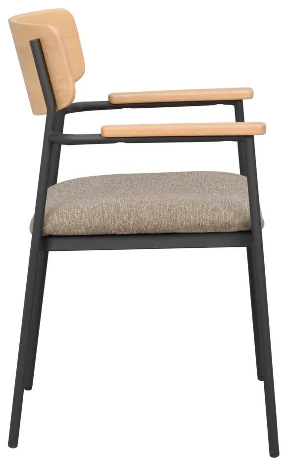 Scaune de dining bej/natural 2 buc. Maymont – Rowico