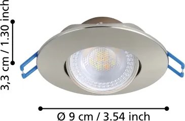 Eglo 300195 - Set 7 spoturi LED încastrate GEDREZ, 4,9 W, 230 V, Ø 9 cm, crom