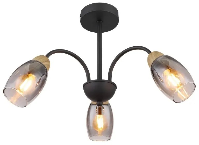Plafoniera 3L design modern Gerly negru