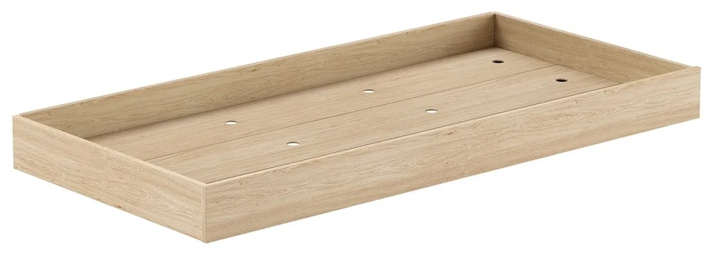 Pat Cabină Forrest Beech 90x200 cm, pentru Camera Copii, din Lemn de Fag, cu Sertar și Bară de Siguranță – Vipack