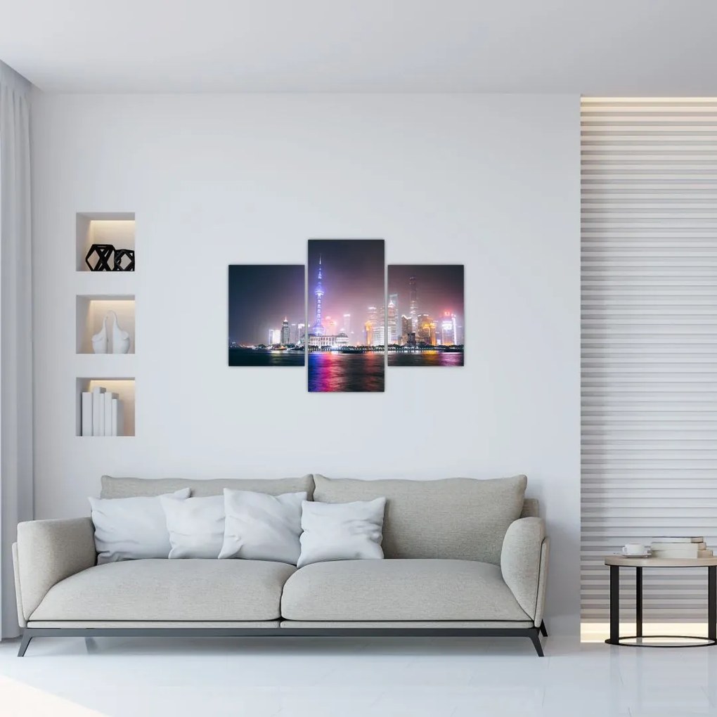 Tabloul Shangai nocturn (90x60 cm)