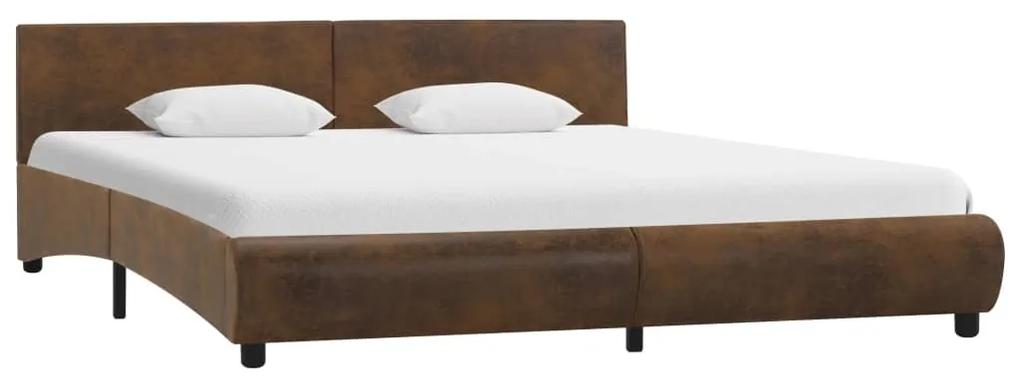285479 vidaXL Cadru de pat, maro, 180 x 200 cm, piele ecologică