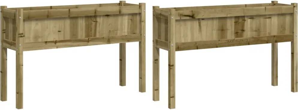 vidaXL Jardiniere de gradina cu picioare 2 buc. lemn de pin impregnat