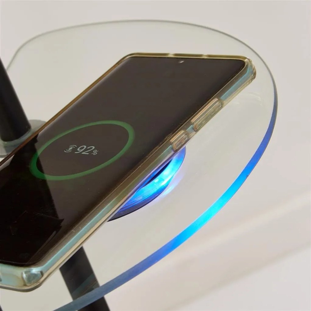 Lampadar, Lampa de podea LED cu punct de incarcare telefon Wireless