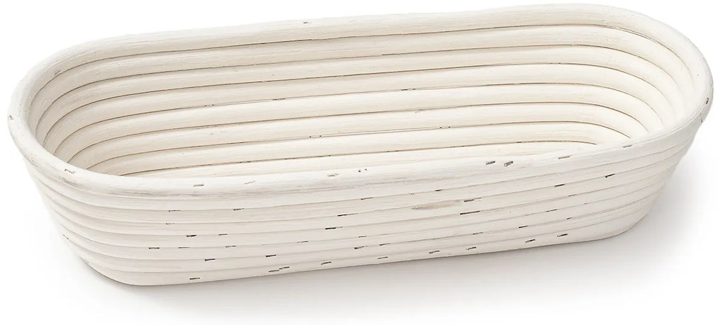 HOME ELEMENTS Coș oval cu inserție din țesătură,35 x 14 cm x 7,5 cm