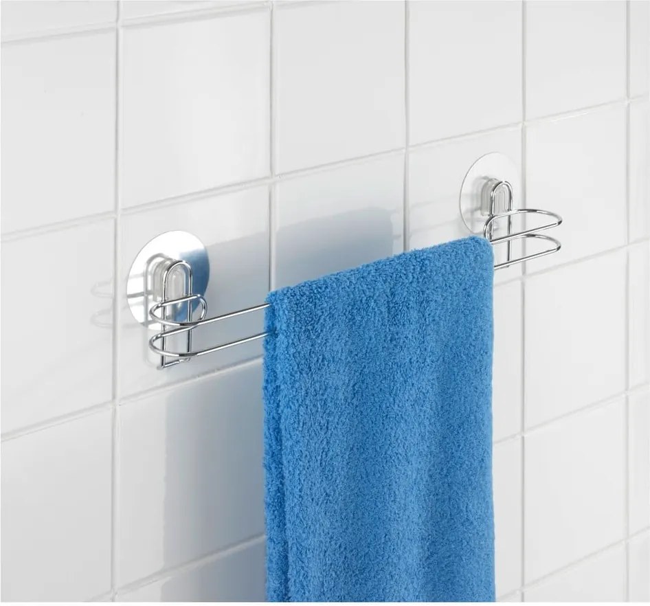 Suport autoadeziv pentru prosoape Wenko Static-Loc 45 cm