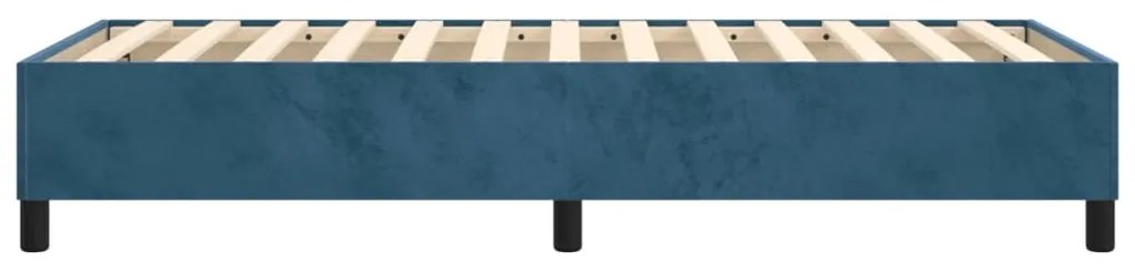 Cadru de pat box spring, albastru inchis, 90x200 cm, catifea Albastru inchis, 35 cm, 90 x 200 cm