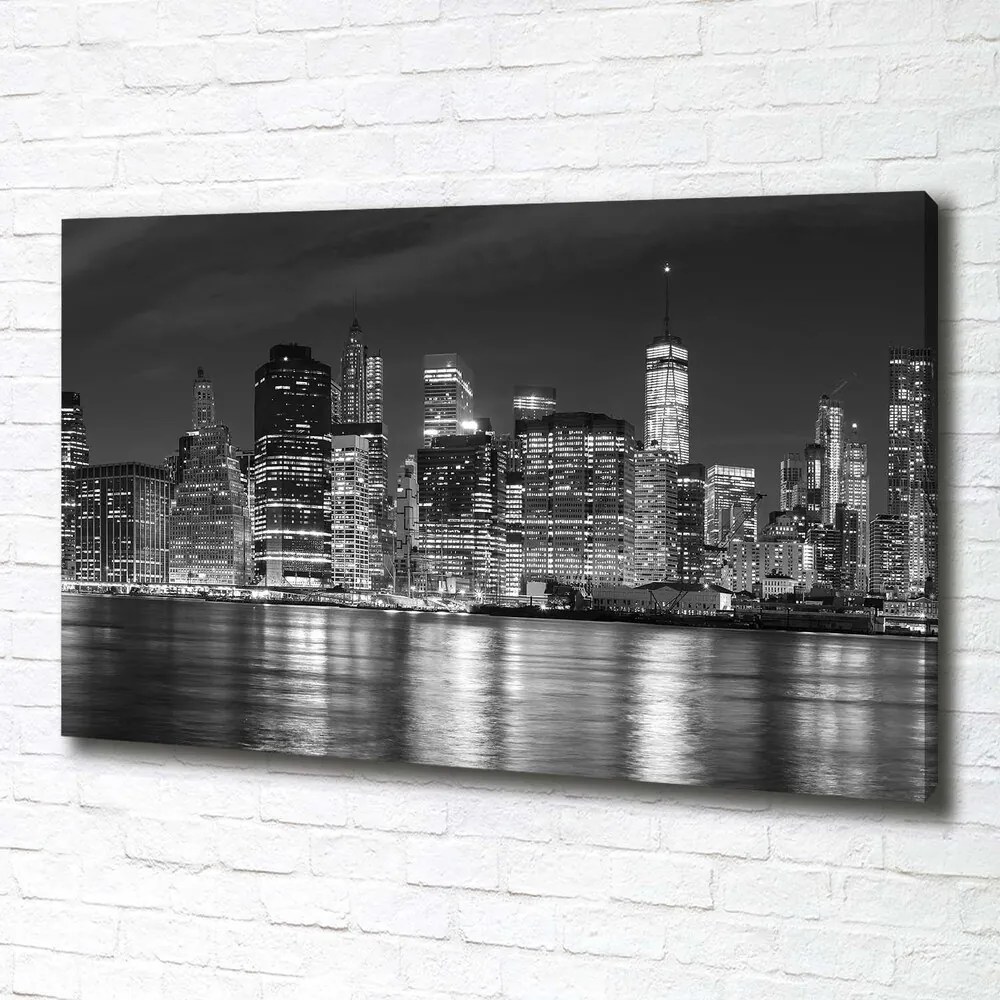 Tablou canvas Manhattan pe timp de noapte