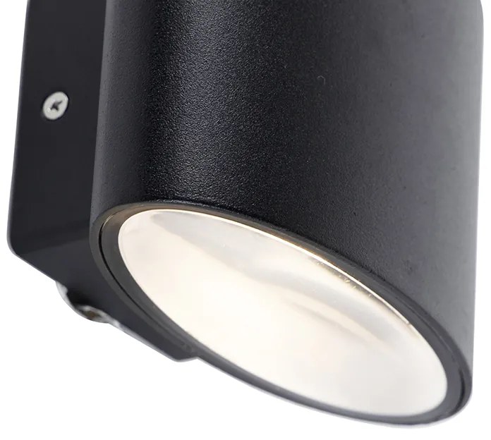 Lampă de perete exterioară modernă neagră cu LED inclus IP44 - Ovum