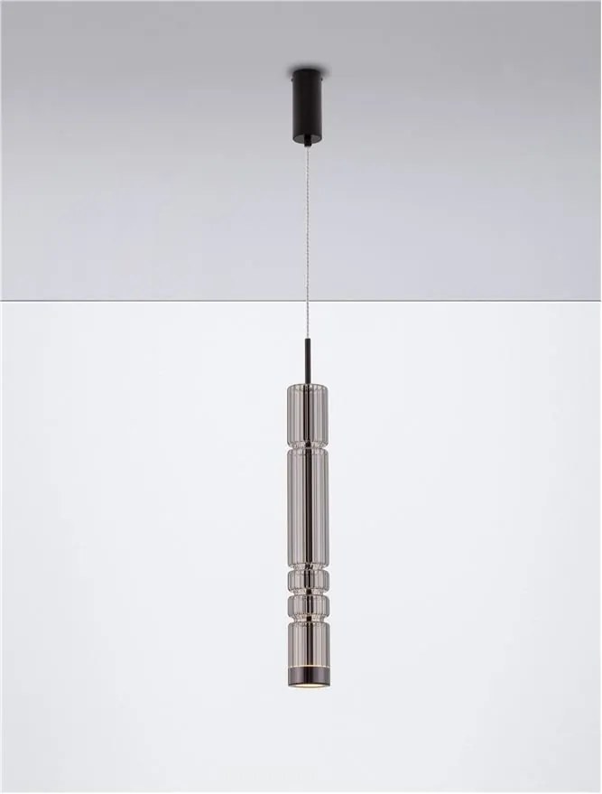 Pendul LED design modern BENTO gri fumuriu