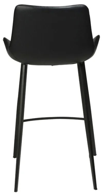 Scaun de bar din imitație de piele DAN-FORM Denmark Hype, negru