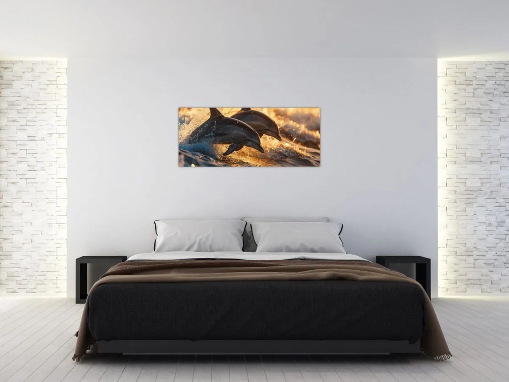 Tablou - Delfinii (120x50 cm)