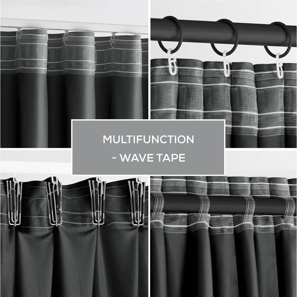 Draperie gri dimout (semi-opacă) din catifea 140x270 cm – Restilo