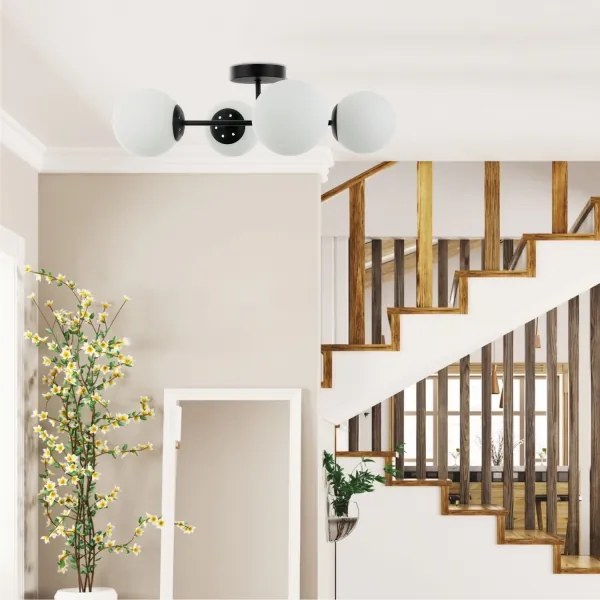 Lustră aplicată MADDIE 4xE14/5W/230V neagră