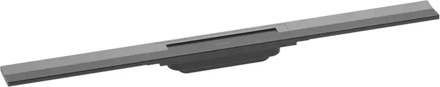 Capac pentru rigola de dus Hansgrohe RainDrain Flex ajustabil negru - crom periat 80 cm