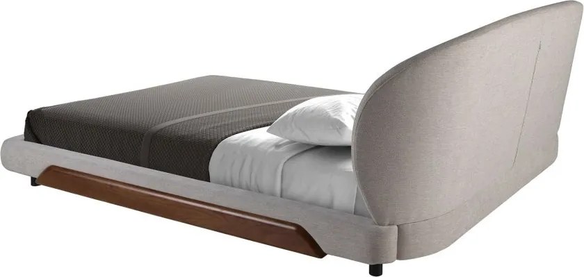 Pat dublu tapitat design LUX Light grey 180x200cm