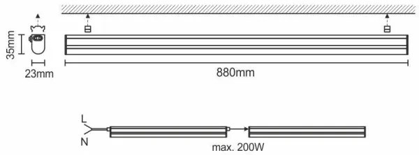 LED Lampă design minimalist LED/12W/230V 4000K