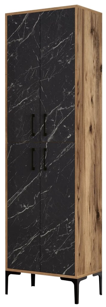 Dulap pentru pantofi Berina 1 (nuc + negru). 1063307