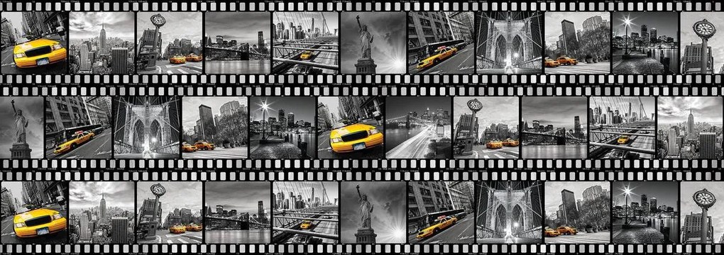 Fototapet - Rolă de film - New York (254x184 cm)