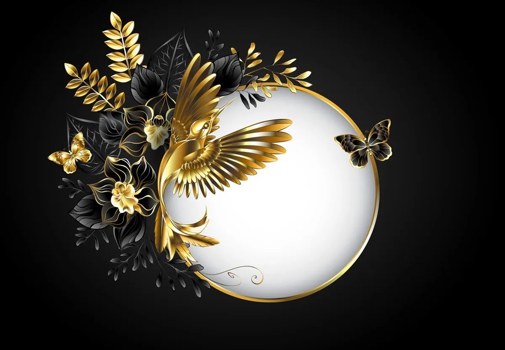 Fototapet - Sfera cu motive aurii (147x102 cm)