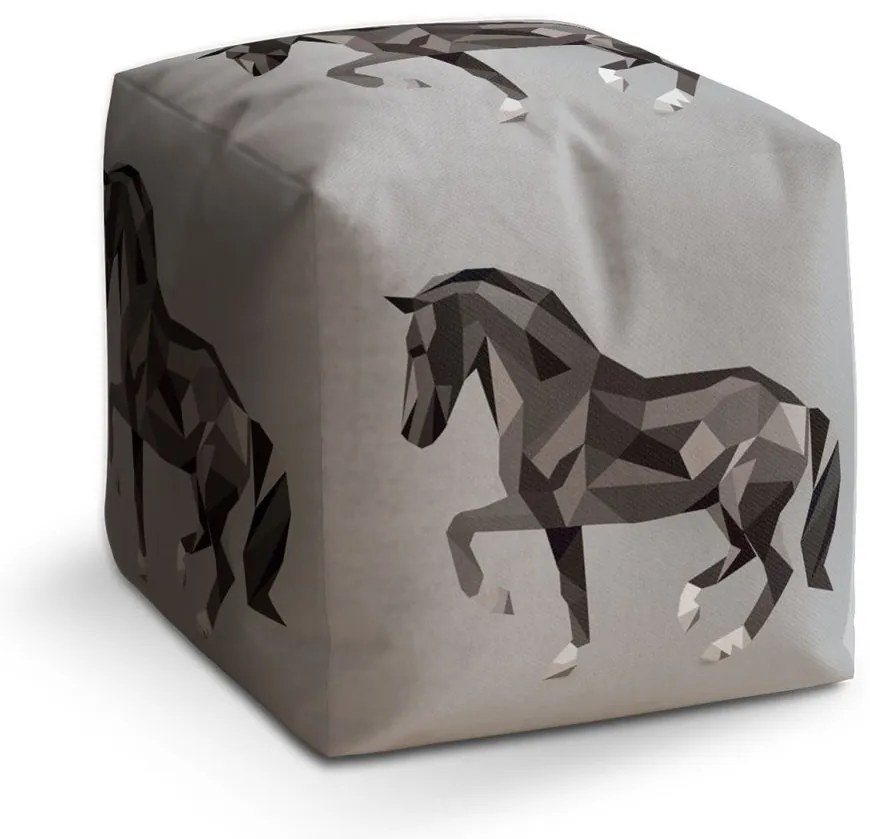 Taburet Cube cal, gri