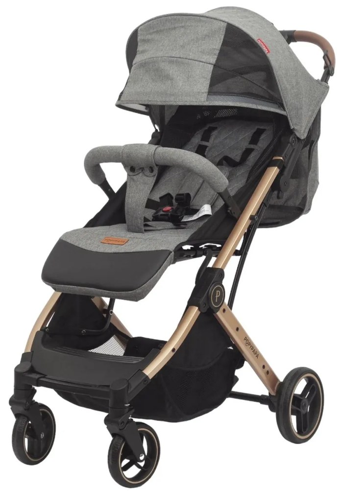 Carucior sport pentru copii, pliere compacta pentru avion cu sistem tip troller CPC-44-gri