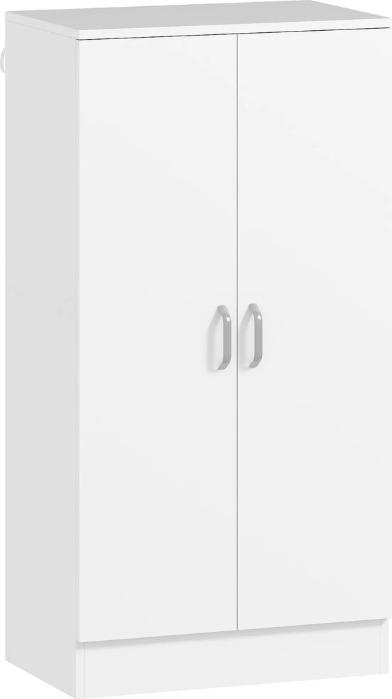 HOMCOM Dulap pentru Pantofi cu 6 Rafturi Ajustabile din Lemn 55x35x108 cm Alb | Aosom Romania